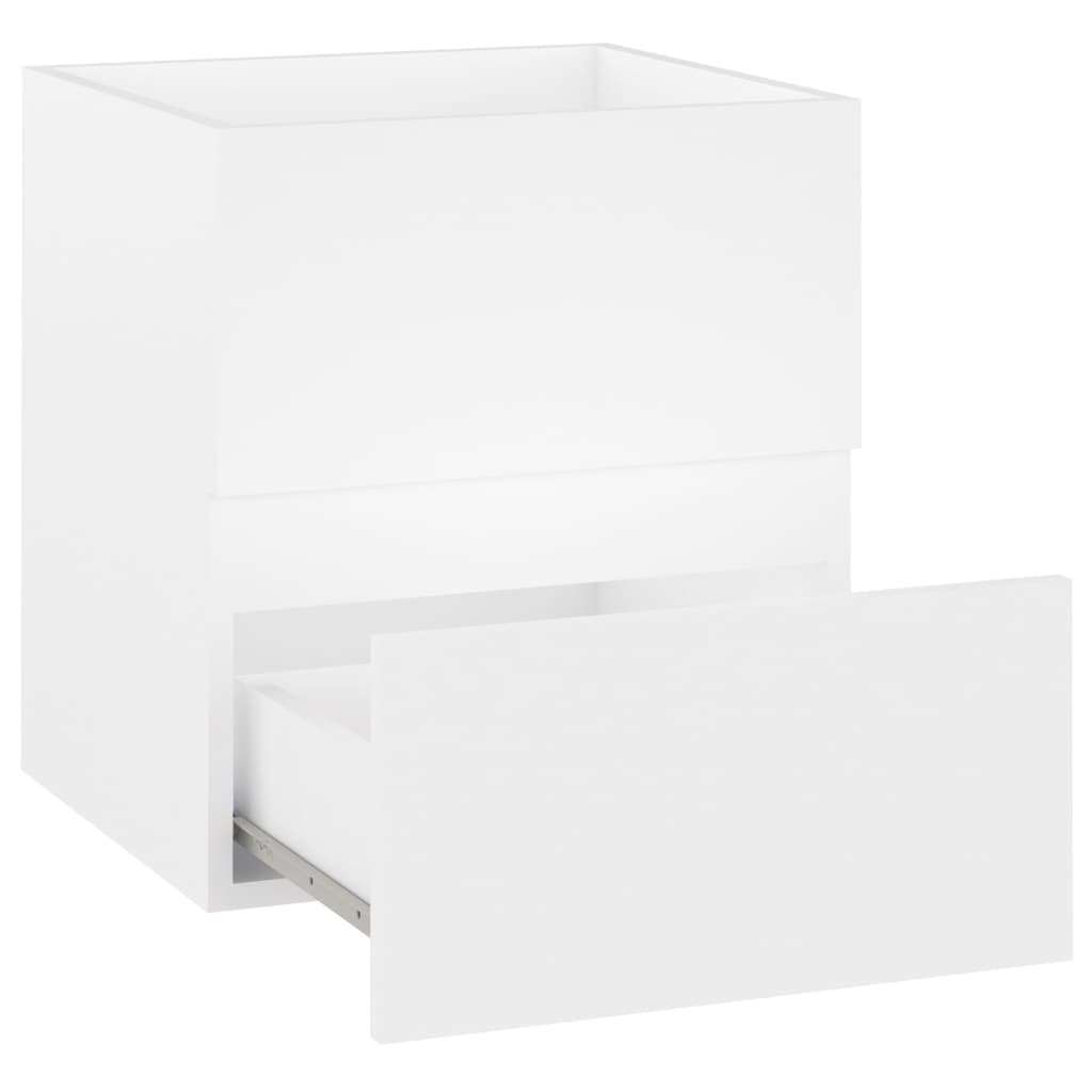 Sink Cabinet With Basin | White | Engineered wood and ceramic | Small