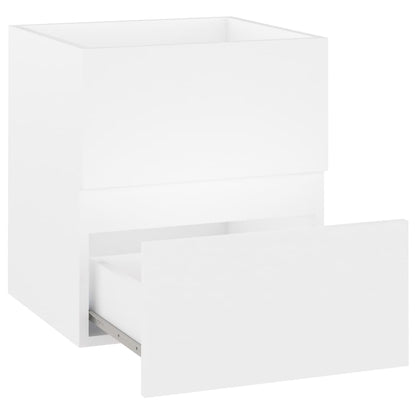 Sink Cabinet With Basin | White | Engineered wood and ceramic | Small