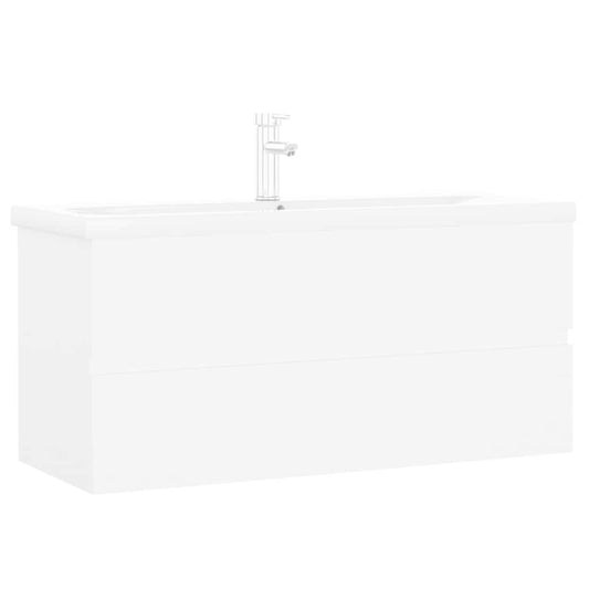 Sink Cabinet With Basin | White | Engineered wood, Ceramic | Medium