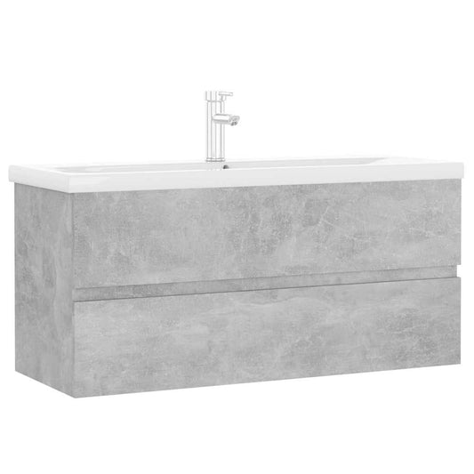 Sink Cabinet With Basin | Concrete grey and white