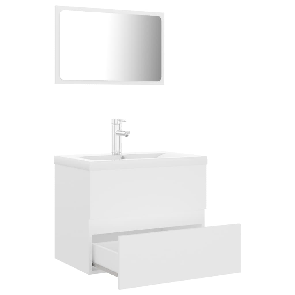 Bathroom Furniture Set | White | Engineered Wood | Medium