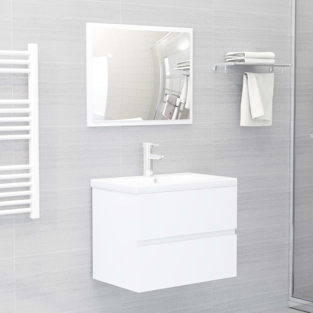 Bathroom Furniture Set | White | Engineered Wood | Medium