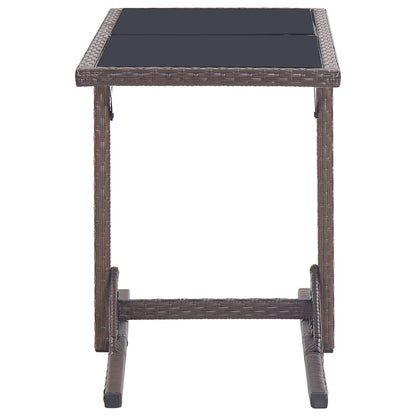 3 Piece Patio Dining Set Brown