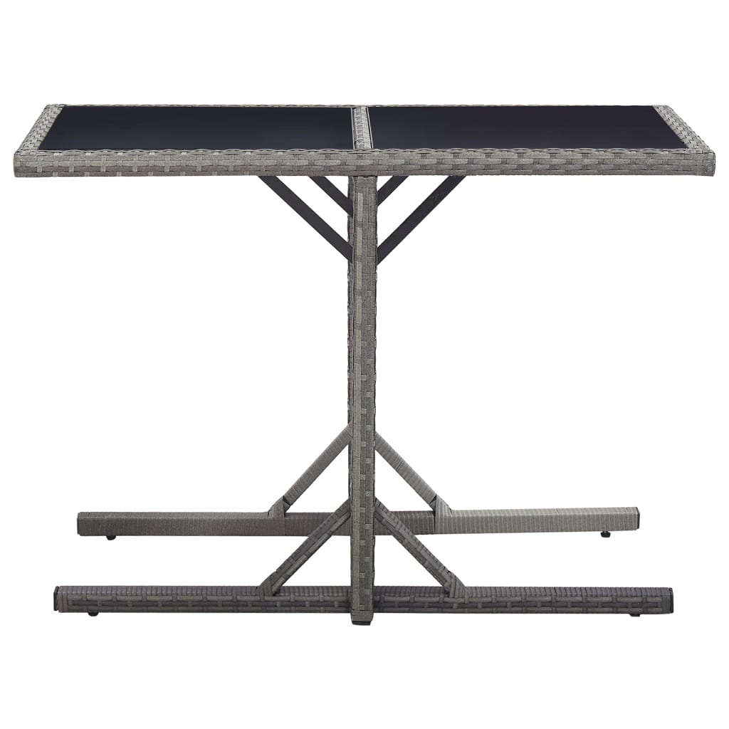 3 Piece Patio Dining Set Gray