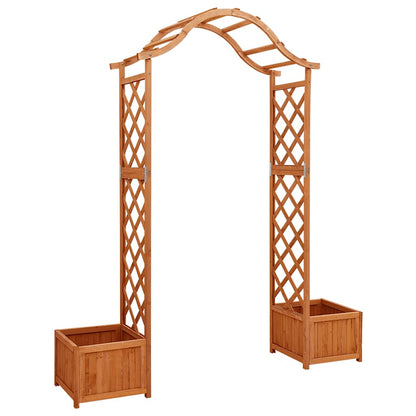 vidaXL Wooden Garden Arch Natural Wood Solid Firwood Large