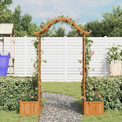 vidaXL Wooden Garden Arch Natural Wood Solid Firwood Large