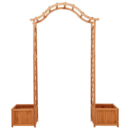 vidaXL Wooden Garden Arch Natural Wood Solid Firwood Large