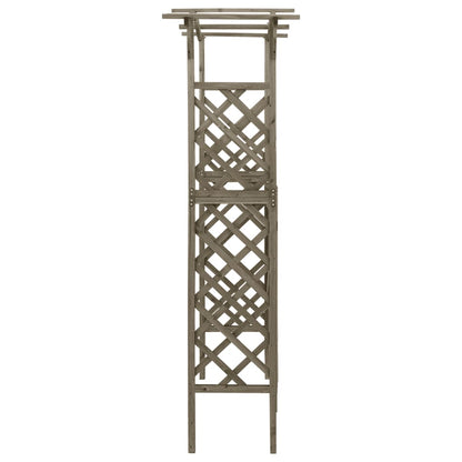vidaXL Pergola Grey Solid Firwood, Solid Pine Wood Large