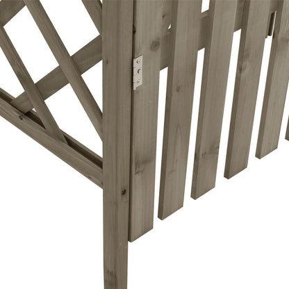 vidaXL Pergola Grey Solid Firwood, Solid Pine Wood Large