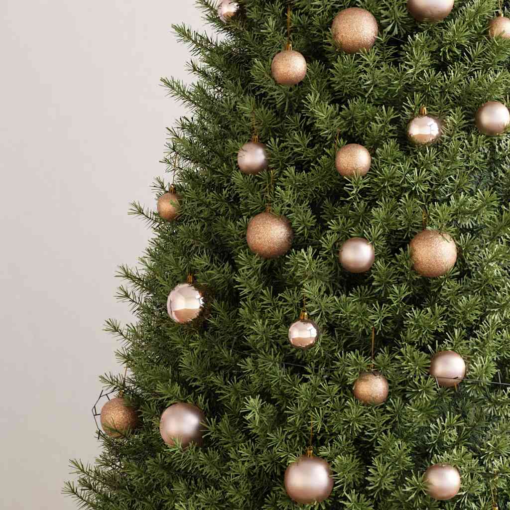 Christmas Ball Set Set of 120 Shiny rose gold Plastic Assorted
