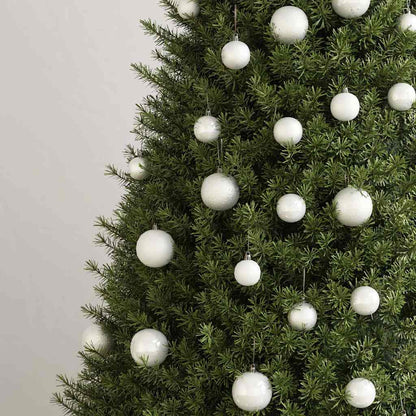 330082 vidaXL 100 Piece Christmas Ball Set White