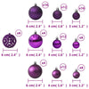 100 Piece Christmas Ball Set Purple