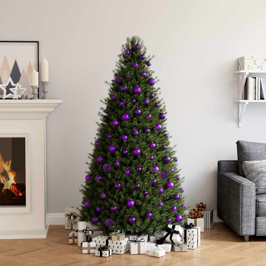 330086 vidaXL 100 Piece Christmas Ball Set Purple