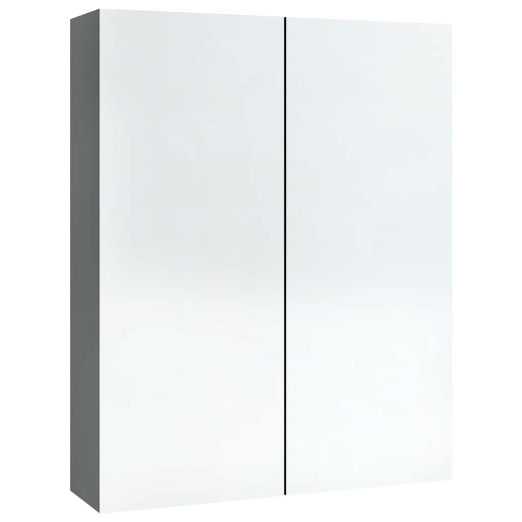 Bathroom Mirror Cabinet 60x15x75 cm MDF Anthracite