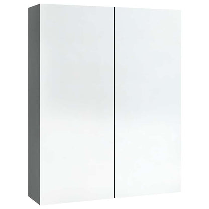Bathroom Mirror Cabinet 60x15x75 cm MDF Anthracite
