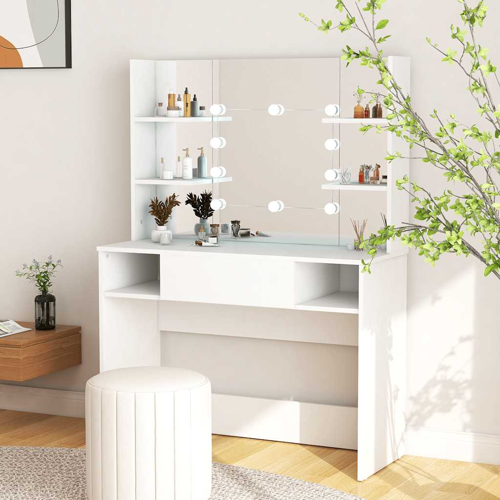 Makeup Table | White | MDF with melamine surface | Medium | Makeup Table
