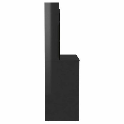 Makeup Table | Shiny black | MDF with a melamine surface | 100x40x135 cm