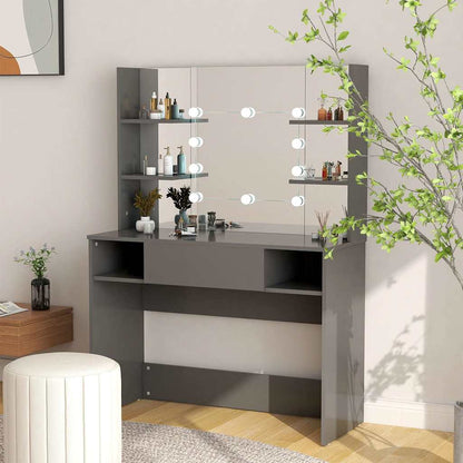 Makeup Table | Grey | MDF with melamine surface | Makeup Table