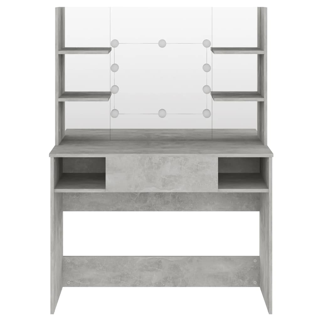 Makeup Table | Concrete grey | MDF with melamine surface | Medium