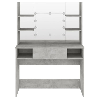 Makeup Table | Concrete grey | MDF with melamine surface | Medium