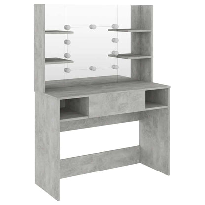 Makeup Table | Concrete grey | MDF with melamine surface | Medium