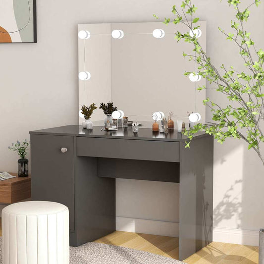 Makeup Table | Grey | MDF with a melamine surface | Large | Makeup Table