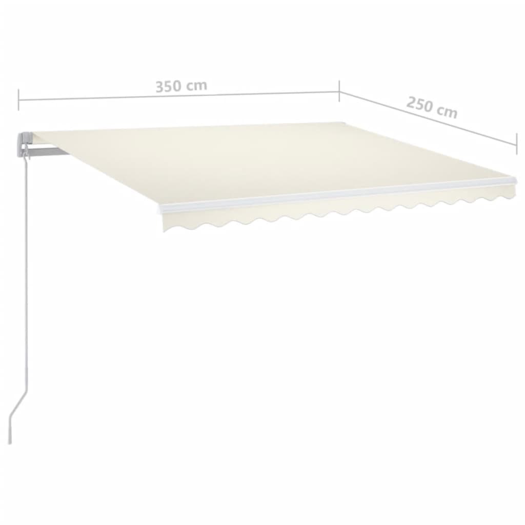 Retractable Awning | Cream | Powder-coated aluminium | 350x250cm