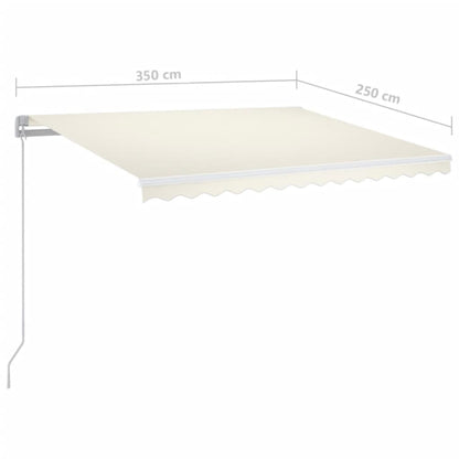 Retractable Awning | Cream | Powder-coated aluminium | 350x250cm