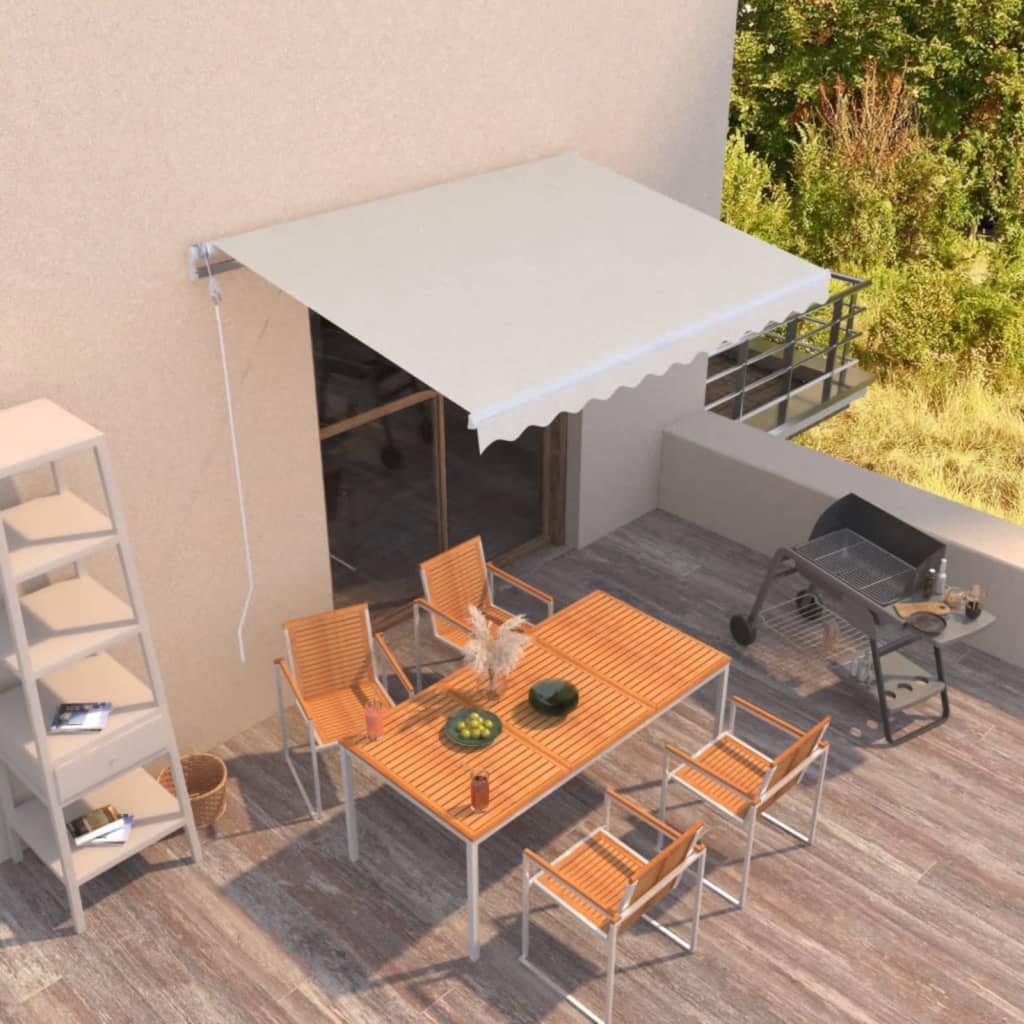 Retractable Awning | Cream | Powder-coated aluminium | 350x250cm