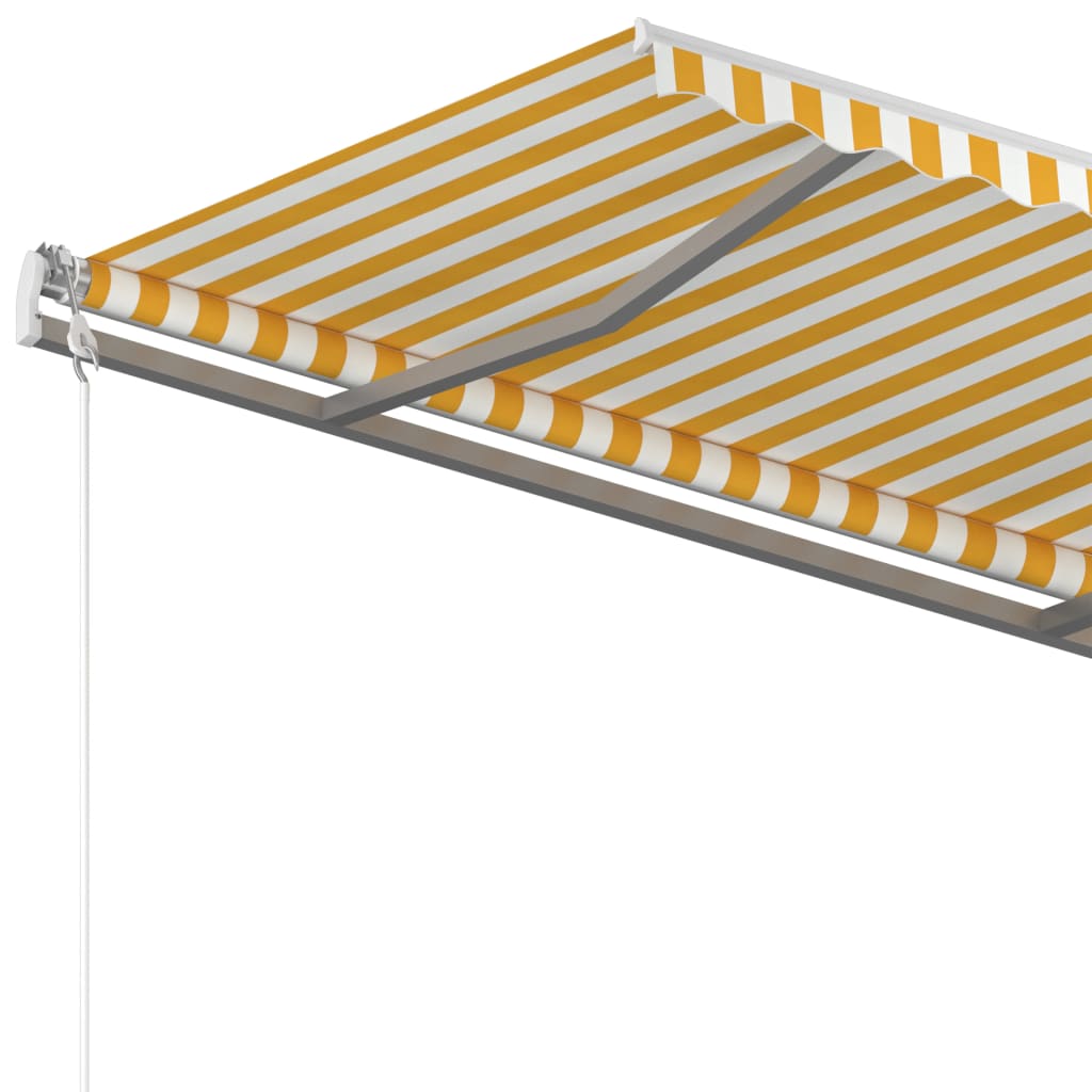 Retractable Awning | Yellow and White
