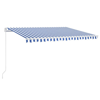Retractable Awning | Blue and white | Powder-coated aluminium | Large