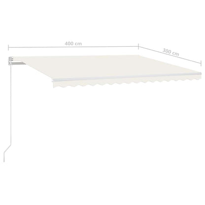 Retractable Awning | Cream | Powder-coated aluminium | 400 x 300 cm