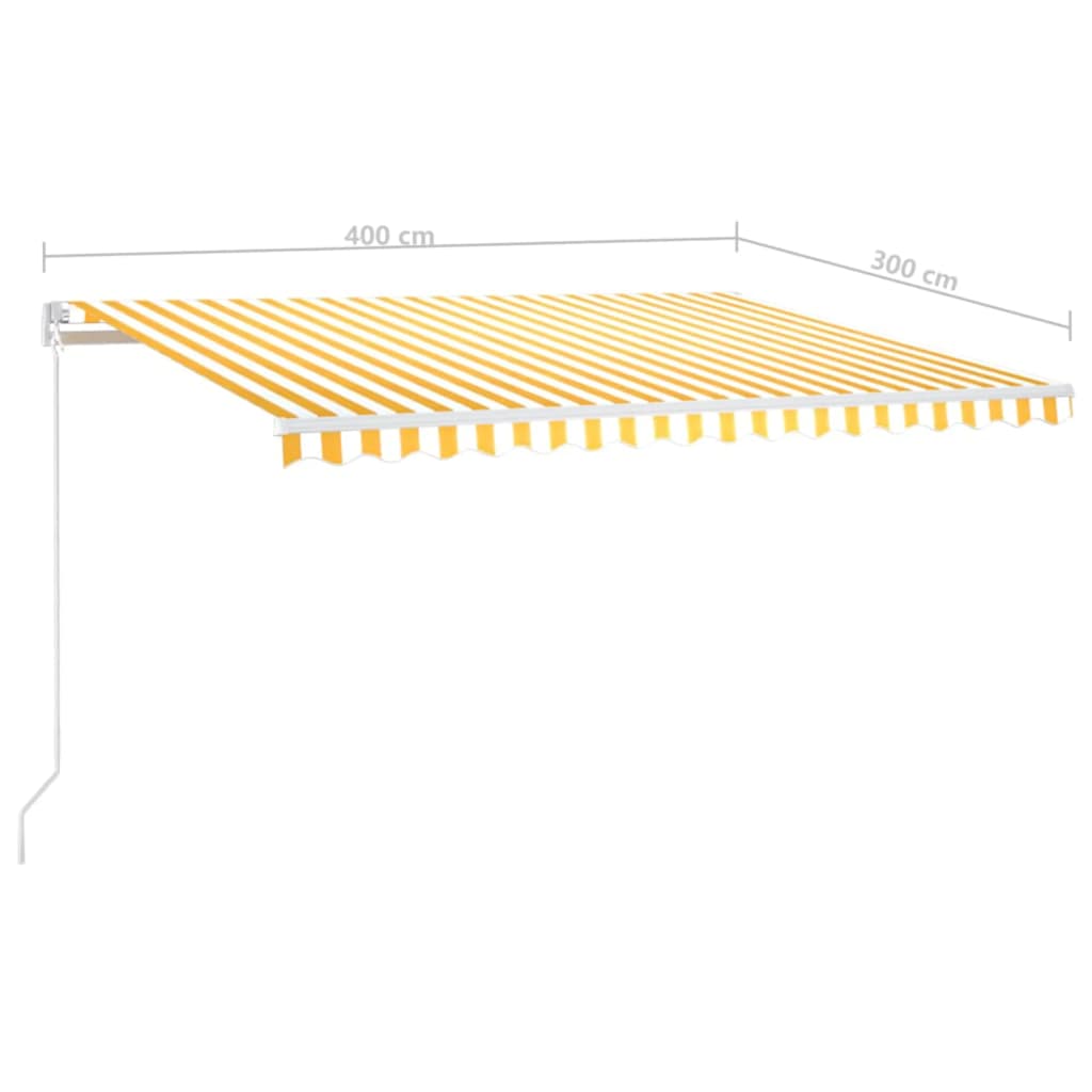 Retractable Awning | Yellow and White