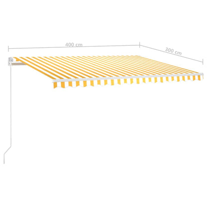 Retractable Awning | Yellow and White
