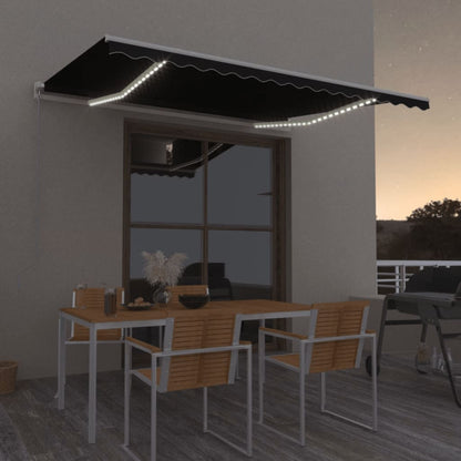 Retractable Awning | Anthracite | Powder-coated aluminium | 400 x 300 cm