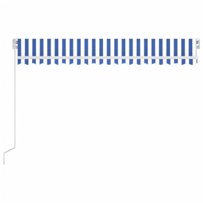 Manual Retractable Awning 450x350 cm Blue and White