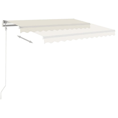 Manual Retractable Awning 450x350 cm Cream