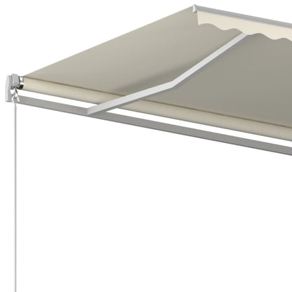 Manual Retractable Awning 450x350 cm Cream