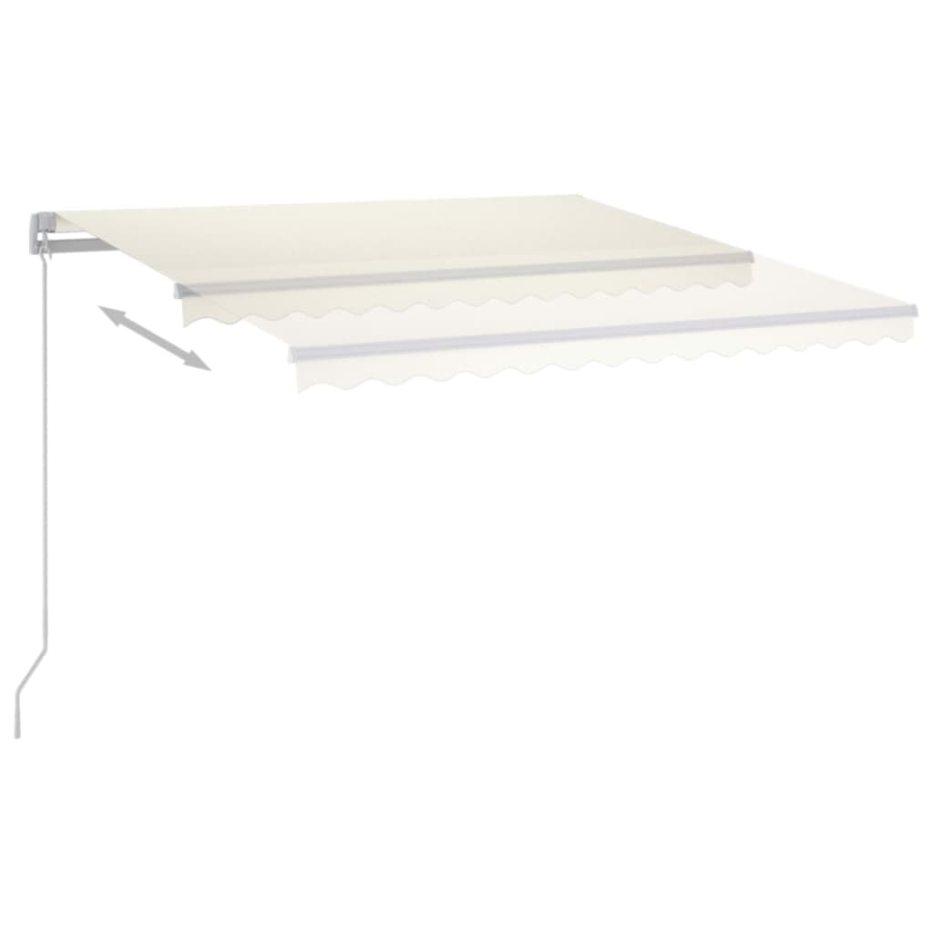 Retractable Awning | Cream | Powder-coated aluminium | 450 cm by 350 cm