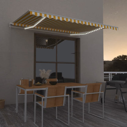 Retractable Awning | Yellow and White