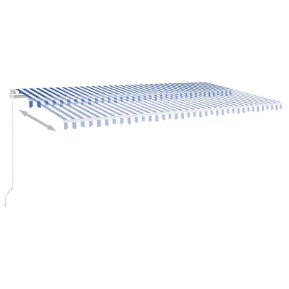 Manual Retractable Awning 600x350 cm Blue and White