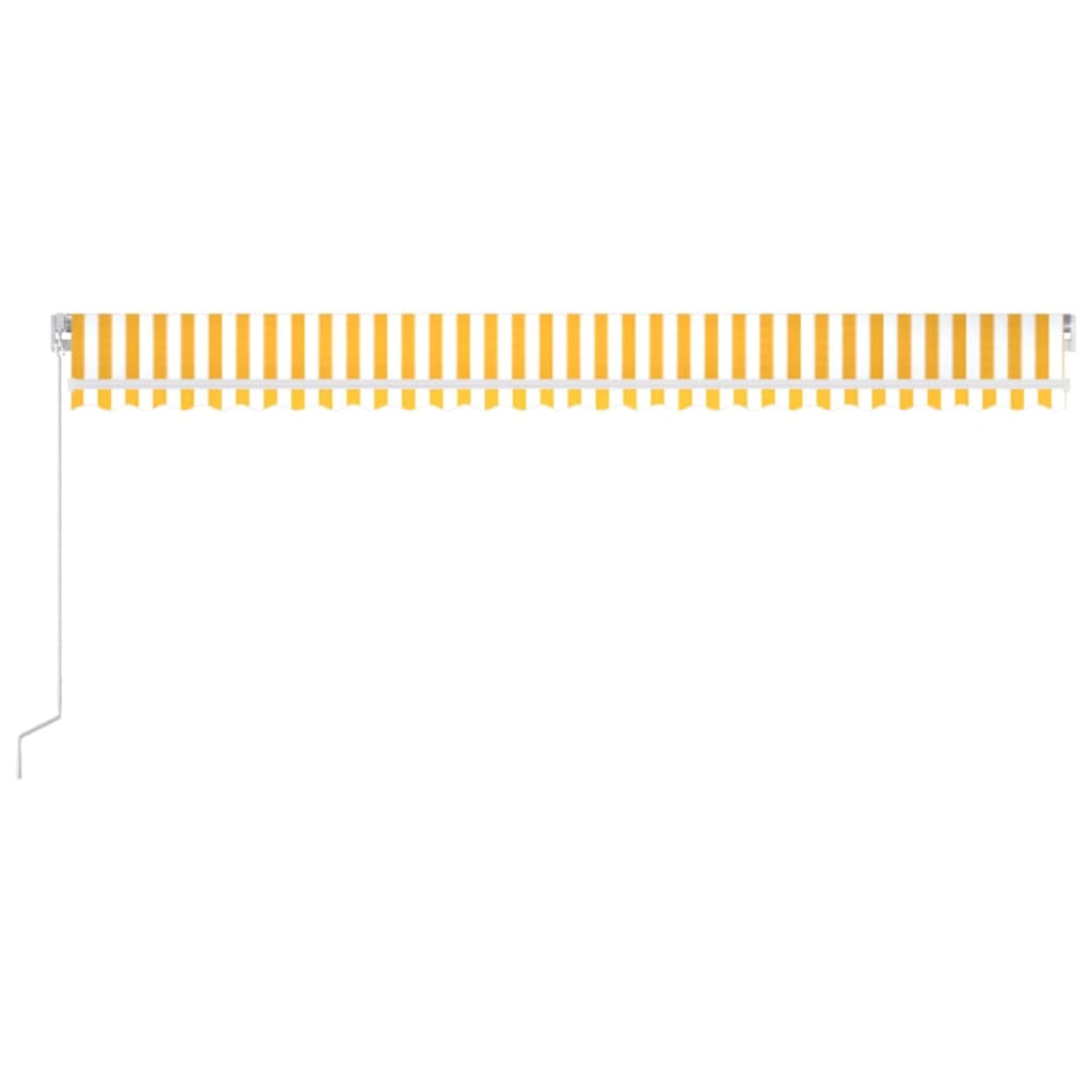 Manual Retractable Awning 600x350 cm Yellow and White