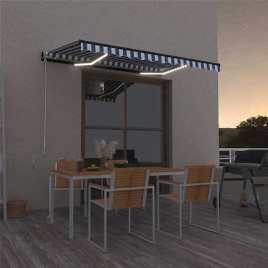 Retractable Awning | Blue and White