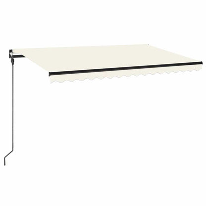 3069117 vidaXL Manual Retractable Awning 450x300 cm Cream (313232+313168)