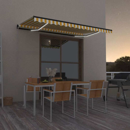 Retractable Awning | Yellow and White