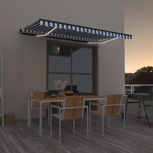 Retractable Awning | Blue and White