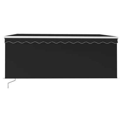 Manual Retractable Awning with Blind 3x2.5m Anthracite
