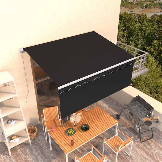 Manual Retractable Awning with Blind 3x2,5m Anthracite