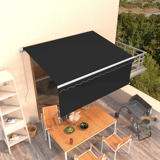 Manual Retractable Awning with Blind 3,5x2,5m Anthracite