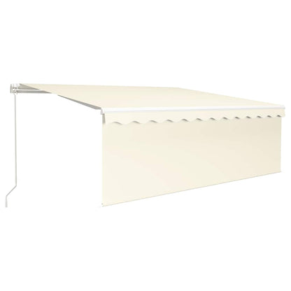 Manual Retractable Awning with Blind 4x3m Cream